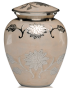 Peach Enamel Brass Small Cremation urn