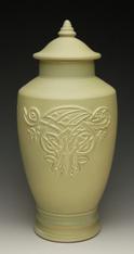 celery green celtic dragon urn