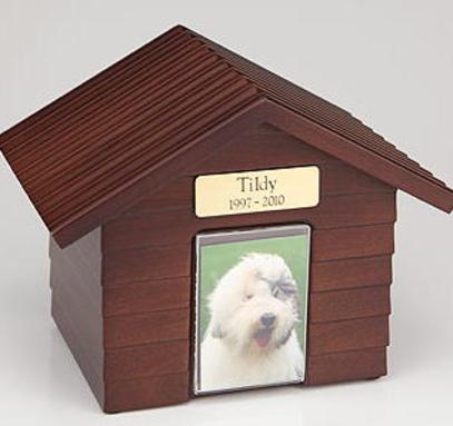 Walnut Dog House Urn