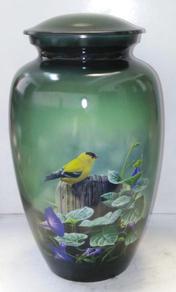 goldfinch bird urn