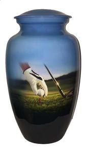 cremation urn for golfer