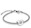 stone heart bead bracelet