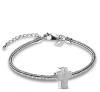 sterling silver cross bead bracelet 