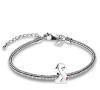 sterling silver pink ribbon cremation charm bracelet