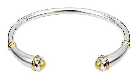 14 k end cap on sterling silver cremation bracelet