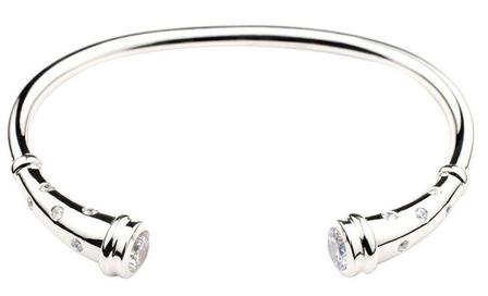 cz and silver cremation bracelet