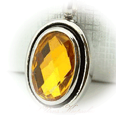 gold Oval glass and stainless steel Cremation Jewelry Urn and Necklace
