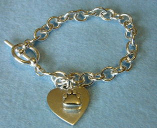 sterling silver pet cremation bracelet
