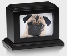 Wood picture fram Mahogany pet urn