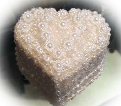 beaded heart shaped ring box