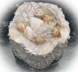 Hand Made Sea Shell Ring Box for a beach wedding