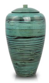 green bamboo urn