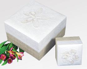 white hemp box biodegradable urn