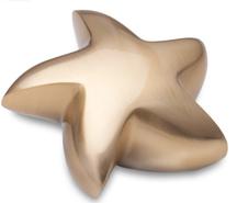 Star shaped brass keepsake urn