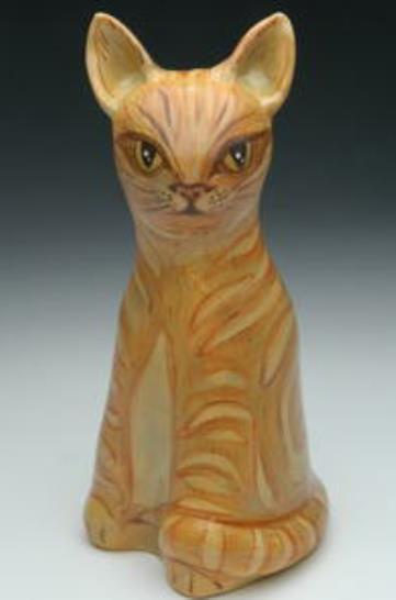 handmade ceramic cat porcelain cremation urn