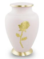 GOLD ROSE CREMATION URN 