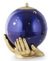 moon and stars globe urn