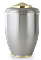 elegant steel cremation urn