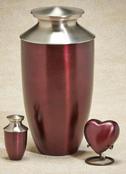 red brass urn set