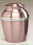 mauve pewter cremation urn