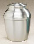 silver pewter cremation urn