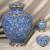 Blue and gold  Cloisonne urn 