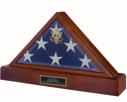 Flag Case/Pedestal Urn Combo