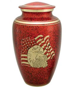 Red USA Flag urn