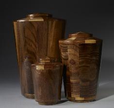 Steve Shannon Cremation Vase Shape Urns in Black Walnut