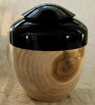 Black Laquer wood urn