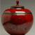 Red Raku Orb Urn