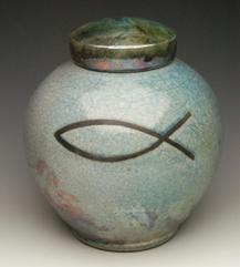 Raku Fish urn