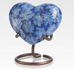 blue cloisonne heart urn