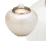 white pearl round keepsake brass ur