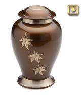 falling leaves bronze keepsake urn