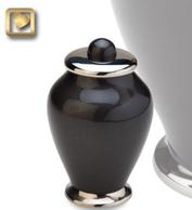 black and chrome keepsake cremation ur