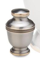 brass and pewter keepsake urn