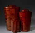 Steve Shannon Cremation Vase Shape Urns in Padauk 