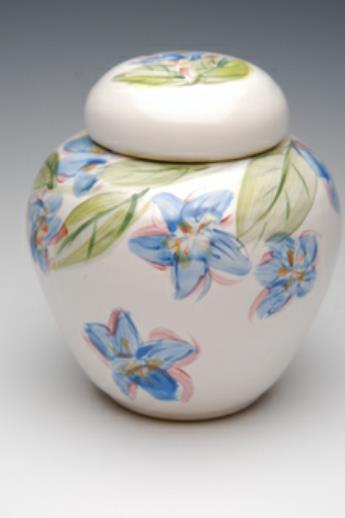 Hand Painted Porcelain Keepsake or Sharing Urn