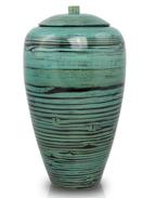 Green Bamboo Urn