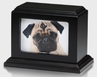 Dark Mahogany wood pet cremation urn