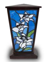 Stained glass cremation urn