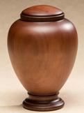 elegant wood cremation urn