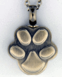 stainless steal paw pendant for ashes