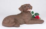 Chocolate lab pet urn