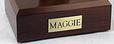 Walnut pet urn box with name plate