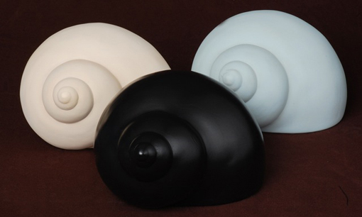 Ivory, Seafoam or Black.sea shell urns