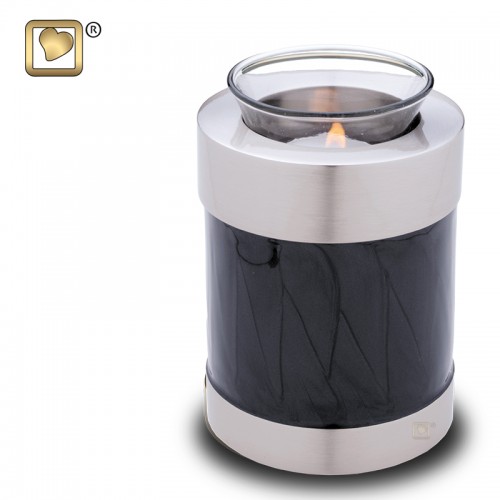 black votive candle urn 