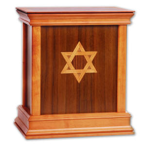 Star of David Walnut urn