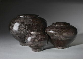 wood cremation urns dyed black